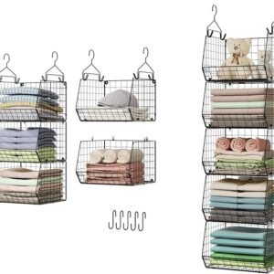 Lyntraa 5-Tier Hanging Metal Wire Closet Organizer