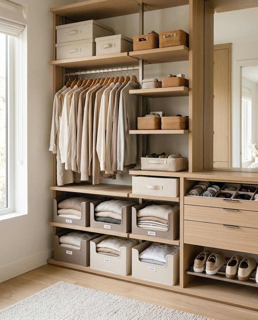 Closet and wardrobe organization